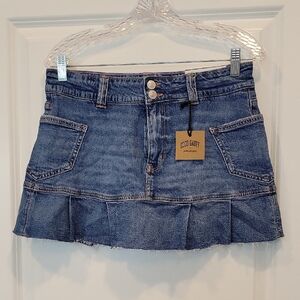 Coco Gauff x American Eagle High Rise Stretch Mini Denim Skirt Size 8/29W NWT